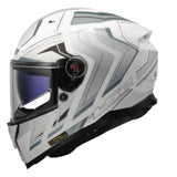 LS2 FF811 VECTOR II ALIZER MOTORCYCLE HELMET MATTE WHITE SILVER