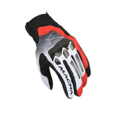 Gants de moto urbains pour homme MACNA MANA, blancs, rouges et noirs – Maximomoto ES