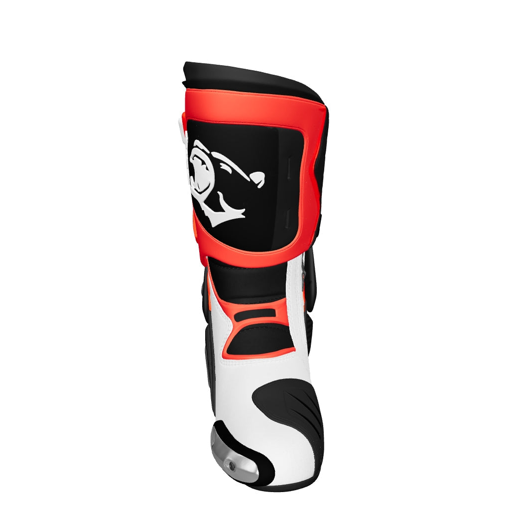 BELA RACE PRO (R-6) BOTAS DE MOTO DE RACING PIEL NEGRO BLANCO ROJO – Maximomoto ES