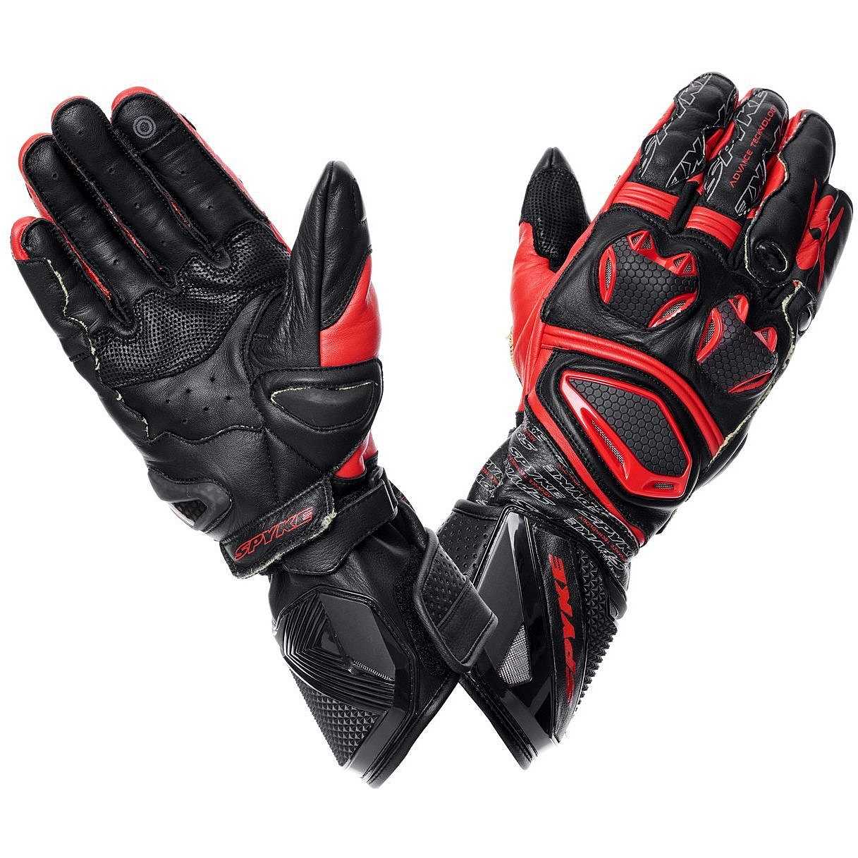 handschuhe motorsport SPYKE Tech Pro Racing Man Handschuhe Schwarz/Rot – SECURTEX MOTOR S.L (t/a MaximoMoto)