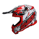 SHIRO MX-917 THUNDER 3 Casco de moto De Motocross rojo