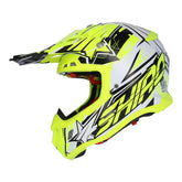 SHIRO MX-917 THUNDER 3 Casco de moto De Motocross Amarillo Flúor