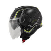Casque jet moto Kappa KV37R EVO Graphic SHARP NOIR MAT JAUNE – Maximomoto ES