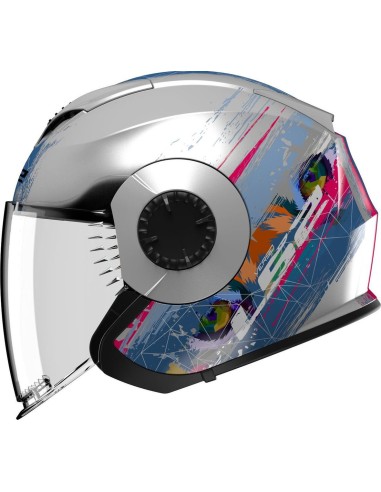 LS2 OF570 verso Spring Matt Silver Jet open face Scooter motorcycle helmet