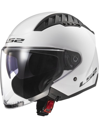 Casque moto LS2 OF600 Copter II blanc brillant à visage ouvert