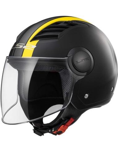 LS2 OF562 AIRFLOW METROPOLIS Negro Mate Amarillo