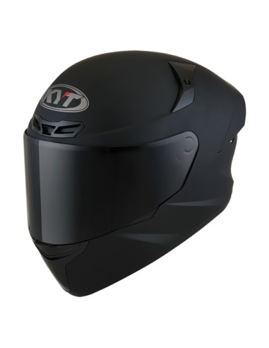 KYT TT Course Plain Matt Black Casco de moto con certificación ECE