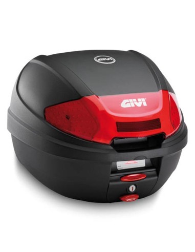 GIVI-MALETA ML 30 LTS.E300/MICRO 2.NEGRO BASE/N C/CAT.ROJO