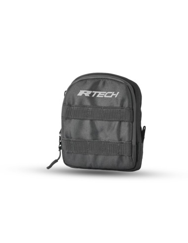 R-TECH - Mini borsa da gamba in tessuto Nera