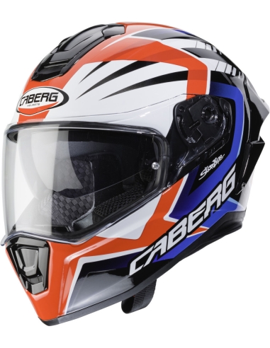 CABERG-Casco DRIFT EVO MR55 WHITE/RED/BLUE