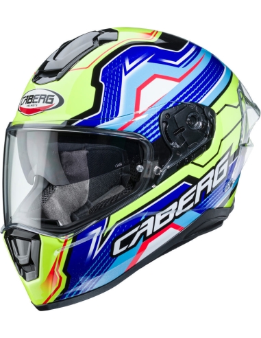 CABERG-Casco DRIFT EVO LB29 BLACK/YELLOW FLUO/BLUE