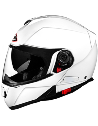 Capacete dobrável modular SMK Glide GL100 para motocicleta branco