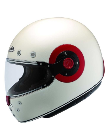 SMK Retro Gloss White GL130 casque intégral de moto de tourisme