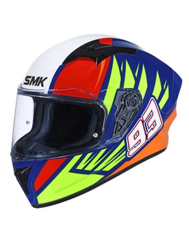 SMK Steller Wings GL543 Motocicleta Touring Capacete Integral Brilhante Decorado