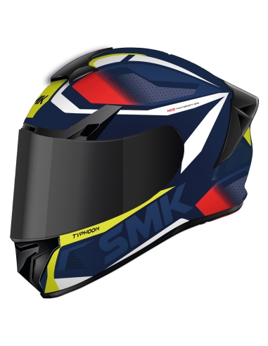 SMK - CASCO INTEGRAL DE MOTO DE CARRERAS TYPHOON THORN DECORADO EN BRILLO (GL543)