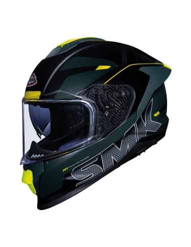 SMK Titan Firefly Decorado MA 284 Mate Casco integral deportivo para motocicleta