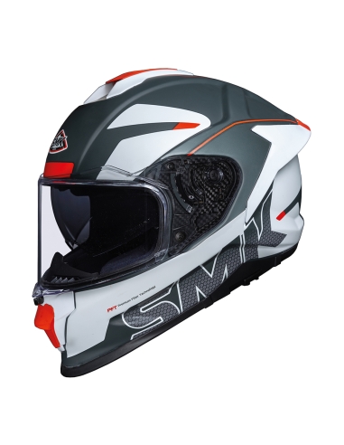 SMK Titan Firefly Decorado MA 613 Mate Casco integral deportivo para motocicleta