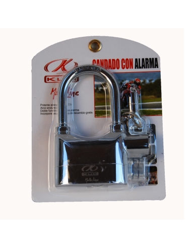 KUM ANTIRROBO CANDADO ALEACION ZINC ALARMA CROMADO