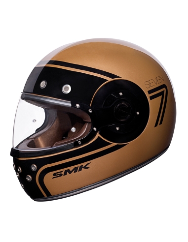 SMK Retro Seven Moto Sports Touring Casque intégral brillant décoré (GL720)