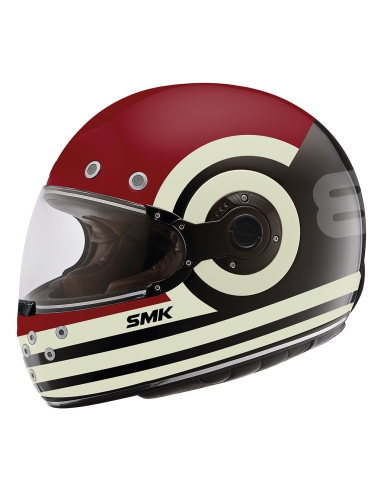 SMK Retro Seven RETRO RANKO DECORADO Casco integrale da turismo sportivo per moto (GL720)