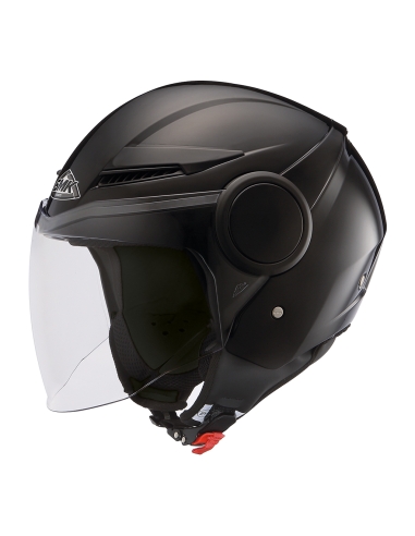 SMK Jet Streem Casco Jet Urban Touring para motocicleta (GL200) Negro brillante