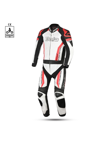 Bela Rocket Man Mix Kangaroo Combinaison Moto Blanc/Rouge/Noir