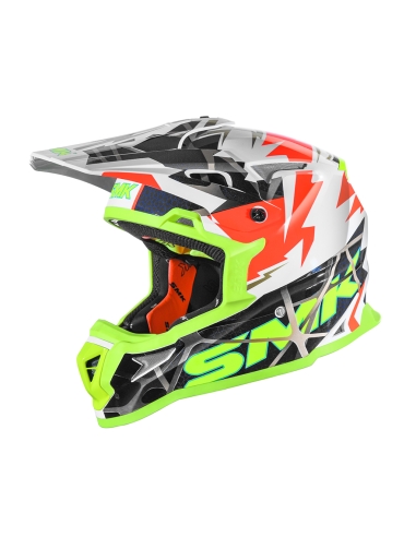 SMK ALLTERRA GL174 Off Road Sports Racing Motorcycle HELMET Orange Yellow Gloss