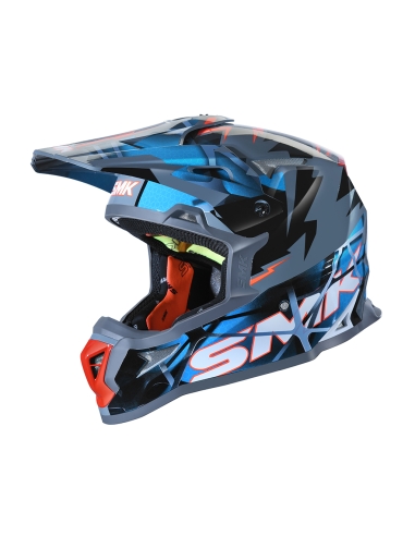 SMK Allterra Dulmine Casque intégral de course sportive pour moto tout-terrain