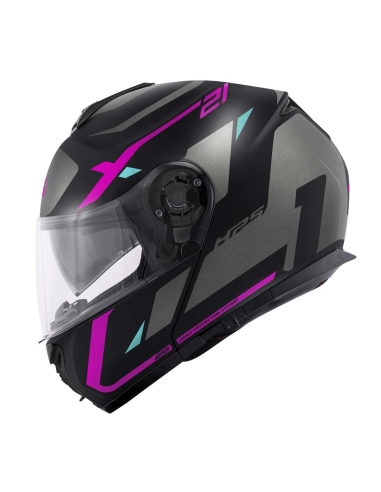 GIVI - CASCO X21  NUMBER MATT NEGRO TITAN FUSCHI