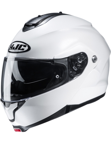 Casque de moto modulaire HJC C91 UNI, sport de tourisme, blanc perle