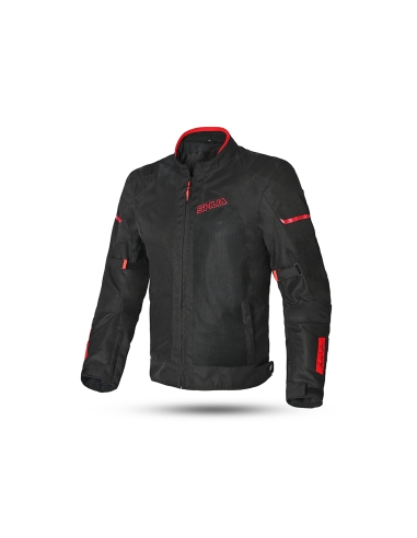 Shua Chaqueta Gravity Negro Rojo Chaqueta de moto de verano