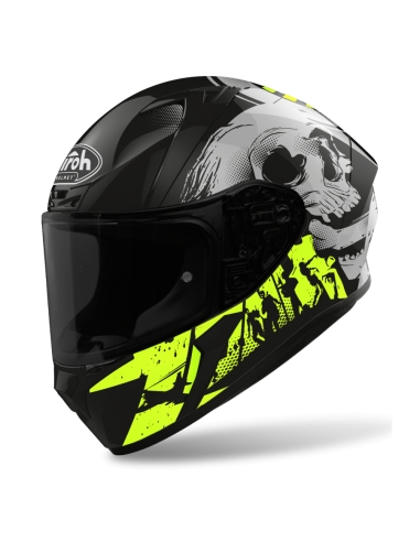 Airoh Valor Akuna Black Yellow Full Face Motorbike Oriented Helmet