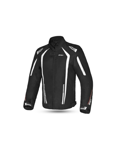 R-TECH - CHAQUETA TEXTIL MARSHAL NEGRO/BLANCO