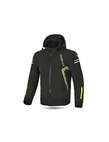 Bela Breeze Soft-Shell Jacket for Men - Black/Yellow Fluor