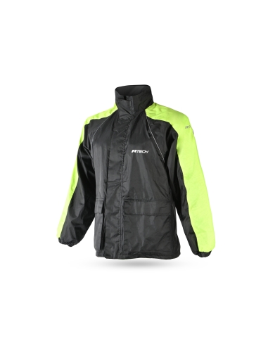 R-TECH-Impermeable Chaqueta Rain Tracker Negro/Amarillo Fluor