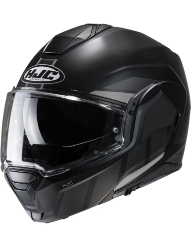 hjc- i100 beis mc5sf casque de moto intégral modulable noir