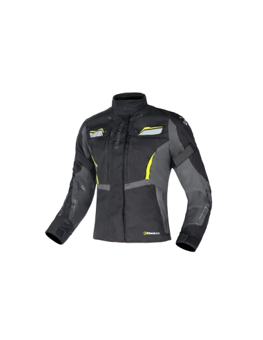 Bela Hurricane Lady WP Giubbotto moto donna - Nero/Grigio/Giallo fluor