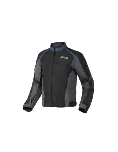 Shua Tex Track Motorradjacke Schwarz/Grau