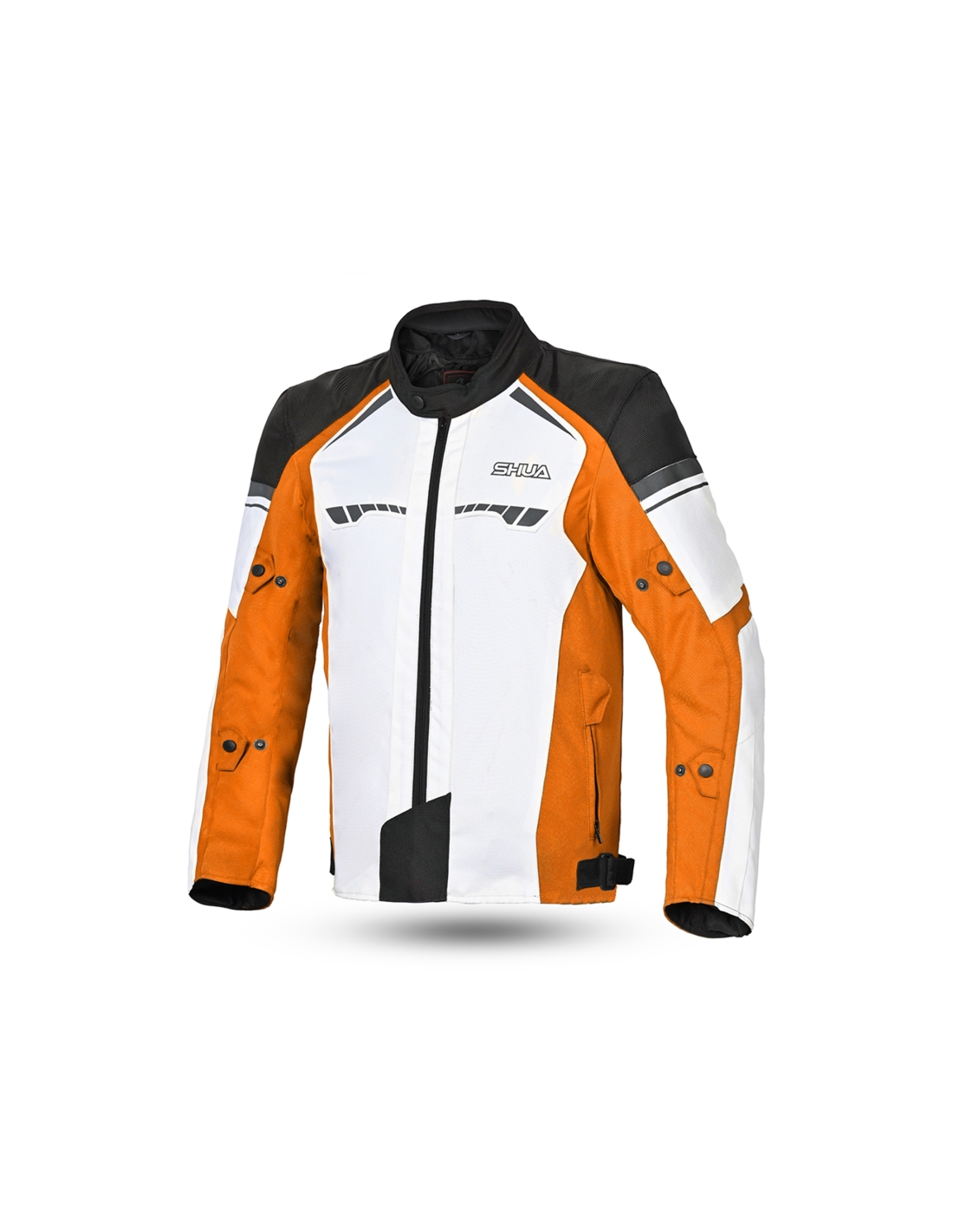 Veste Moto Cordura Homme Shua Immortal Glace Orange Noir