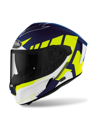 AIROH - CASCOS SPARK RISE BLUE/YELLOW MATT