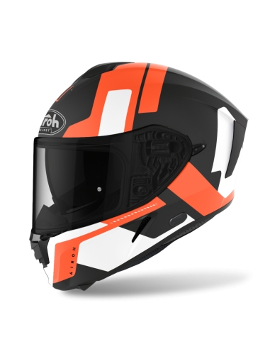 Airoh spark shogun noir mat orange Casque intégral de moto sur route