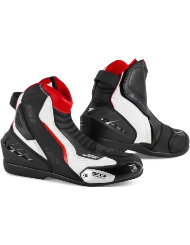 Botas curtas Shima SX-6 Urban Sports Summer para moto preto/branco/vermelho