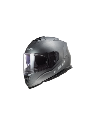 LS2 FF327 STORM CHALLENGER SOLID MATT TITANIUM CASCO INTEGRALE MOTO TOURING