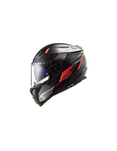 LS2 FF327 Storm Challenger CT2 Carbon Alloy Full Face Chrome Orange Motorbike Helmet