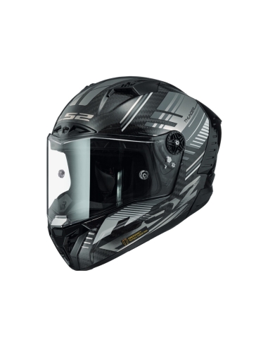 LS2 FF805 Thundre C volt GL casque de moto intégral de course noir gris