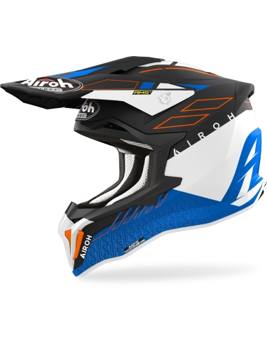 Casco da motocross off road Airoh Strycker Skin blu opaco