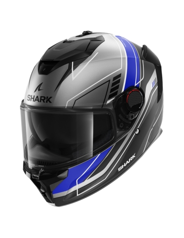 Shark spartan gt pro anthracite bleu noir casque moto sport intégral