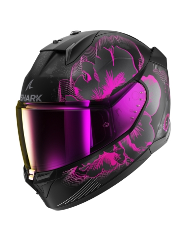 Shark D-Skwal 3 Mayfer mat black violet anthracite casque moto racing intégral