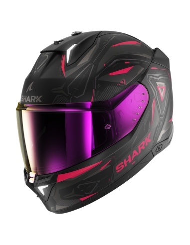 SKWAL i3 LINIK Mat Noir Violet Anthracite Casque moto sport intégral