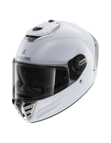 Shark Spartan Rs blank white silver glossy full face roadster helmet